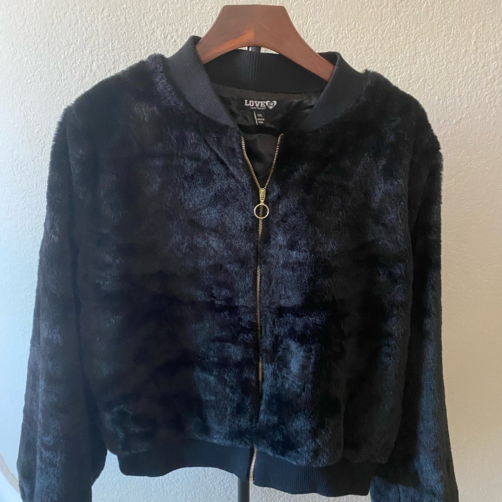 Love Women's Black Teddy Jacket